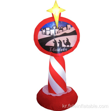 크리스마스 장식을 위한 휴일 팽창식 빛 포스트
